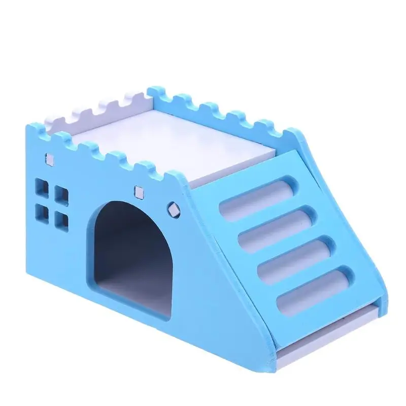 F 14X8X9CM Деревянный хомяк лестница спальный дом Золотой медведь гнездо кровать для маленьких домашних животных шиншиллы морская свинья маленькая клетка для животных игрушки 4,8 - Цвет: F 14X8X9CM