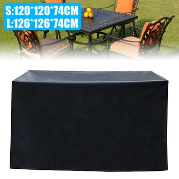 

1 pc 120*120*74/126*126*74cm Cube Furniture Cover Waterproof Chair Cover Garden Patio All-Purpose Furniture Covers