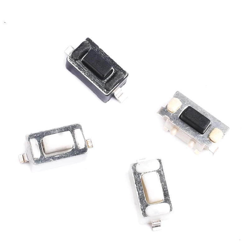 50PCS 택트 스위치 실리콘 버튼 마이크로 스위치 3*4*2mm 3x6x4.3mm 2Pin 3x6x2.5mm 4*4*1.5mm SMD 4 피트