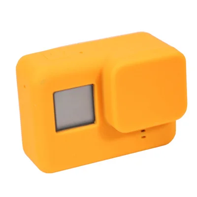 Orange#ff6600 Для GoPro Hero 5 6 7 Blcak чехол Защитный силиконовый чехол+ крышка объектива Крышка для Go Pro Hero7 аксессуары для экшн-камеры - Colour: Orange#ff6600