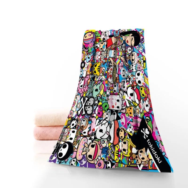 Tokidoki Cartoon Towel Printed Cotton Face/Bath Towels Microfiber Fabric For Kids Men Women Shower 70X140cm microfiber towel facial cleansing towel