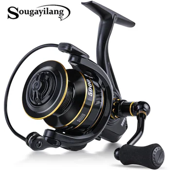 

Sougayilang 5.0:1 Spinning Fishing Reel 2000-5000 Series 14+1BB Metal Coil Spinning Reel Boat Rock Fishing Wheel Fishing Tackle
