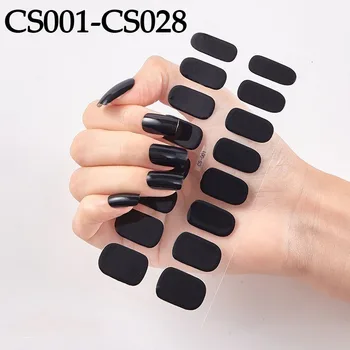

LADY KINDOM Self-adhesive Nail Foils Sticker Nail Patch Pure Color Nail Polish Stickers Waterproof Full Cover Nail Wraps Sticker