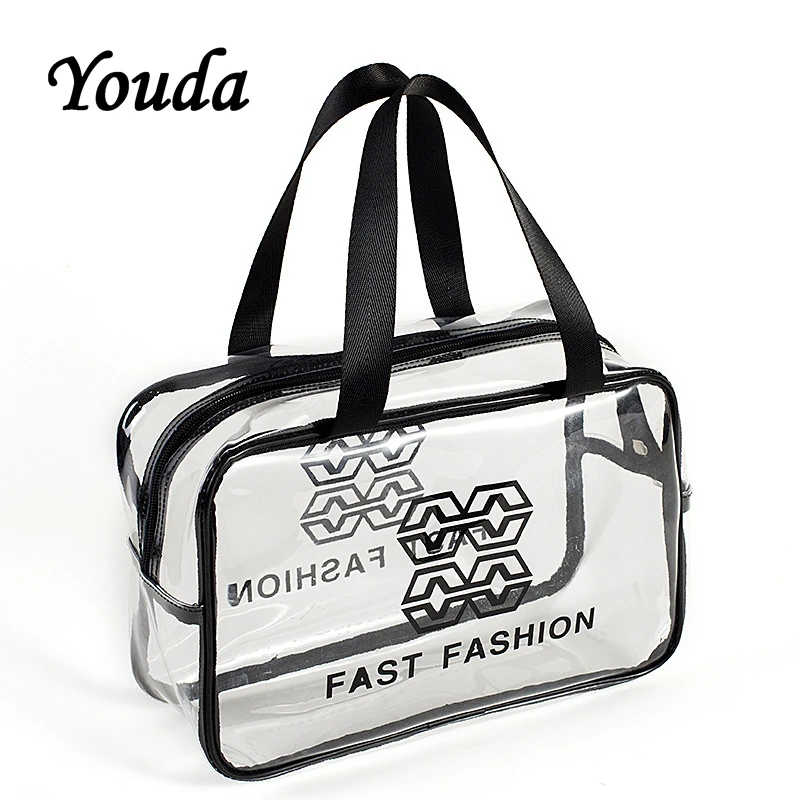 

Youda Original Design Transparent Travel Cosmetic Bag Storage Cosmetics Case Waterproof Thick PVC Material Portable Wash Bags