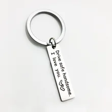 DIY брелок с надписями из нержавеющей стали безопасный красивый безопасный вождения Подвески с автомобилем