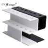 CoMango Acrylic Eyelash Tweezers Display Holder Custom Private Logo Rack 6 Holes Black Acrylic Eye-lash Extension Tools 6