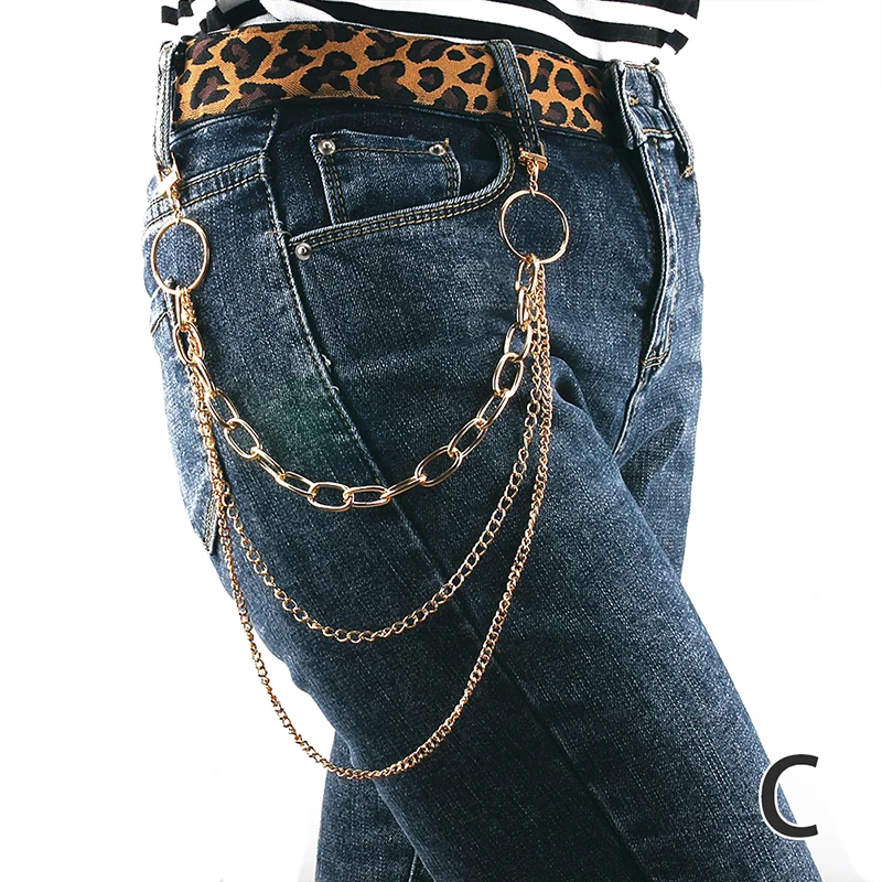 Women Men Keys Chain For Pants Belt Keychain Clip On Chains For Pants Punk Jeans Hipster Hip Hop Jewelry cool belts for men Belts