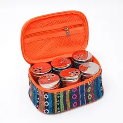 Camping Picnic Tools Castor Stainless Steel Castor with Portable Double Zipper Carry Bag Mesh Chain Design with Storage Bag