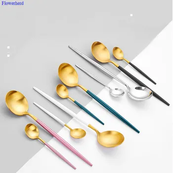 

304 stainless steel nordic steak knife main meal fork spoon Portuguese knife and fork spoon western-style gift tableware set