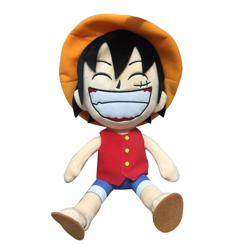 New 28 Cm Cartoon Anime One Piece Figure Plush Doll Toy Straw Hat Laugh Luffy Figures Plush Toys For Children Kids