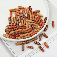 

23*8mm Assorted Mixed Pattern Wooden Bead Loose Spacer For Charm Bracelet Wholesale