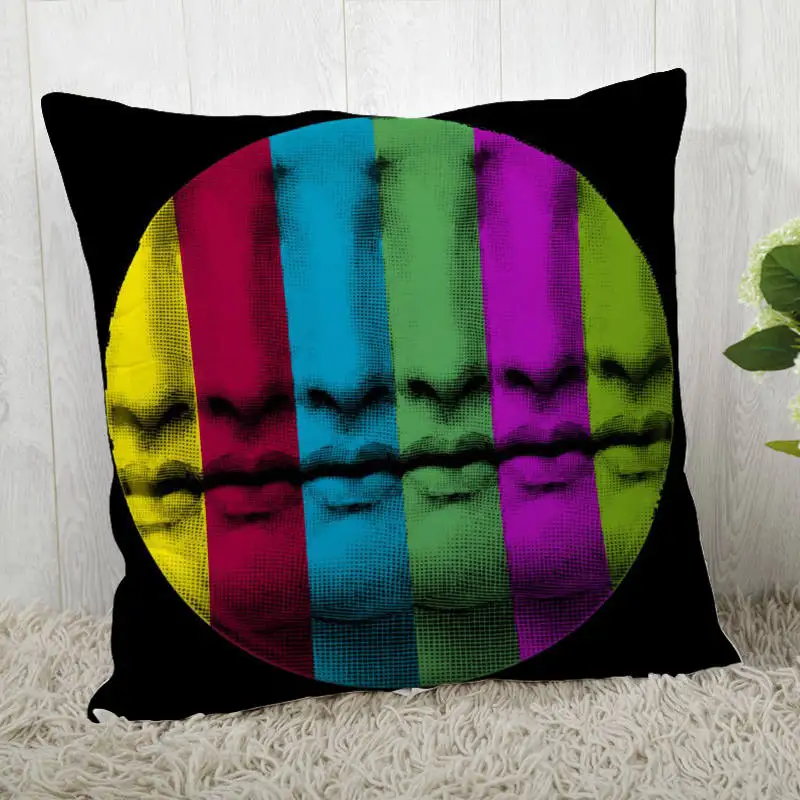 Наволочки на заказ Fornasetti-Famous-beauty-Mask-Face Art квадратная Наволочка на молнии наволочка 40*40 см, 45*45 см(одна сторона - Цвет: Pillowcase 7
