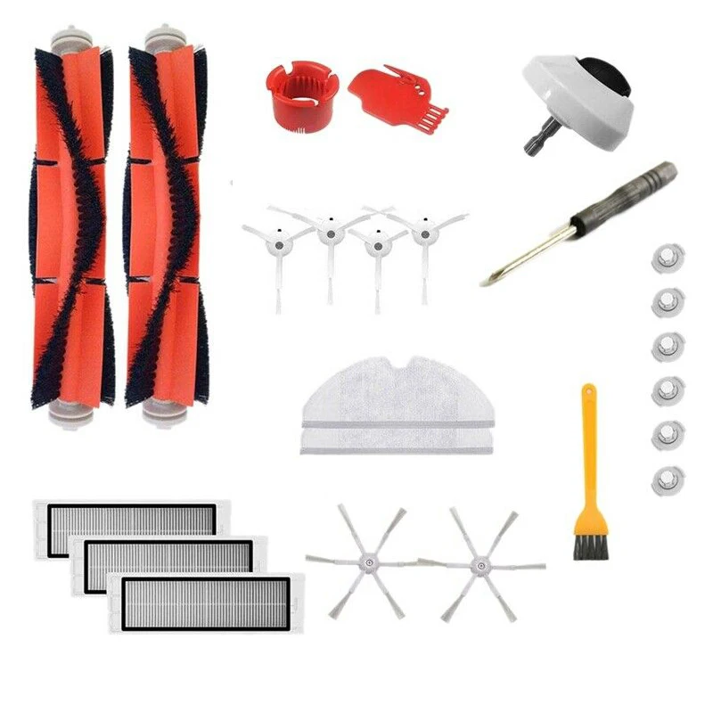 Набор инструментов для очистки, основная треугольная щетка, водный сердечник, части пылесоса для Xiaomi/Mijia/Roborock S50 S51 E20 E25