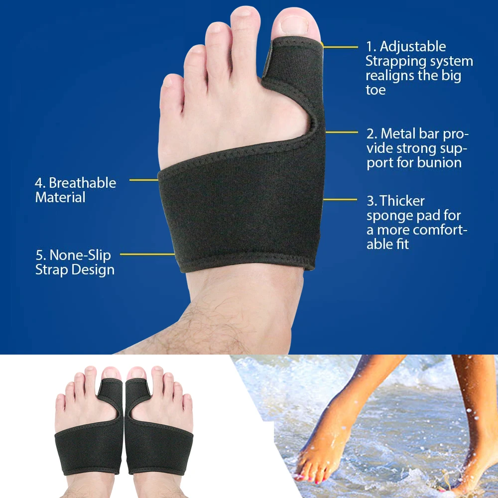 Унисекс 1 пара Мягкий корректор Bunion фиксатор исправление Hallux стопа с вальгусной