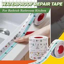 Household Waterproof Repair Tape Anti-mold strips Bathroom Shower Sink Bath Sealing Strip Tape White PVC Self adhesive Waterproo