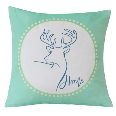 Супермягкое бархатное покрытие для подушки зеленый синий Одри Подушка Хепберн Чехол подушки для домашнего декора декоративная наволочка - Цвет: deer