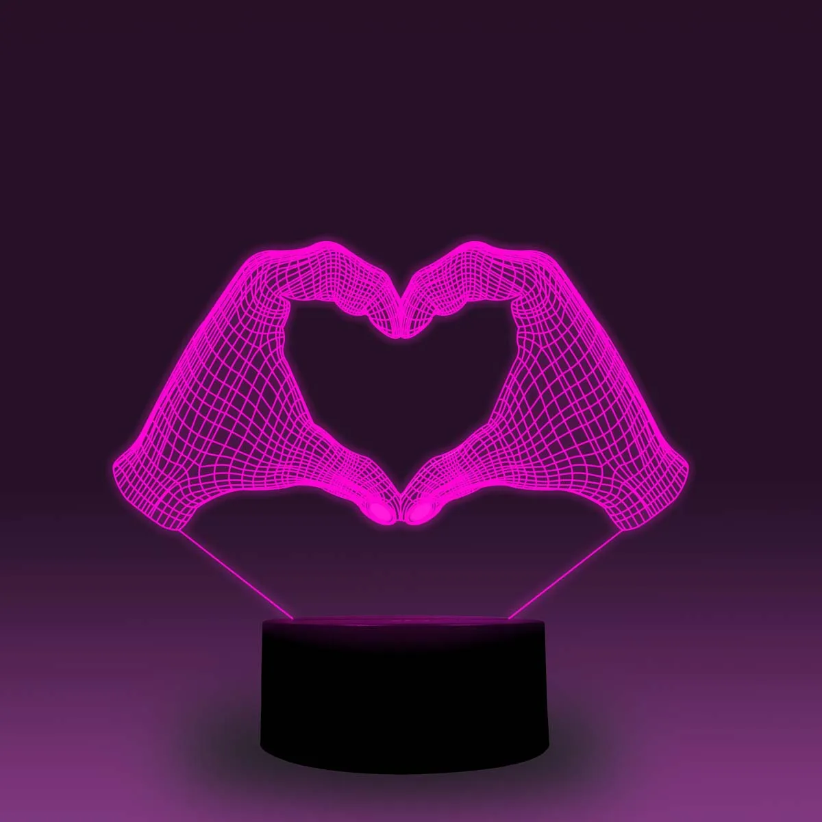 NiteApps 3D руки в сердце ночник настольная лампа Иллюзия украшение лампа подарок на день рождения приложение/сенсорное управление