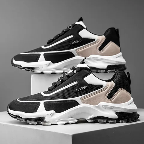 Spring New Korean Version of The Trend of Casual Breathable Comfortable Stretch Sneakers Men's Fashion All-match Old Shoes