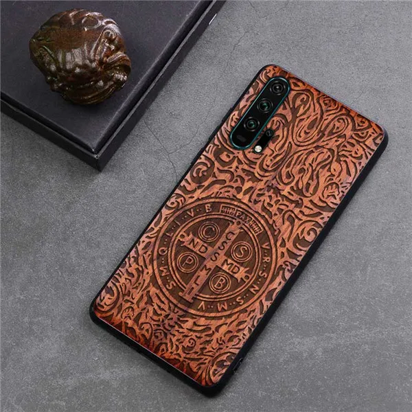 Color 3 Чехол для Honor 20, чехол из дерева для huawei Honor 10, чехол для Honor 20 Pro, задняя крышка, бампер из ТПУ, чехол для huawei 10 Play 20S 20 Pro Magic 2, чехол - Цвет: Color 3