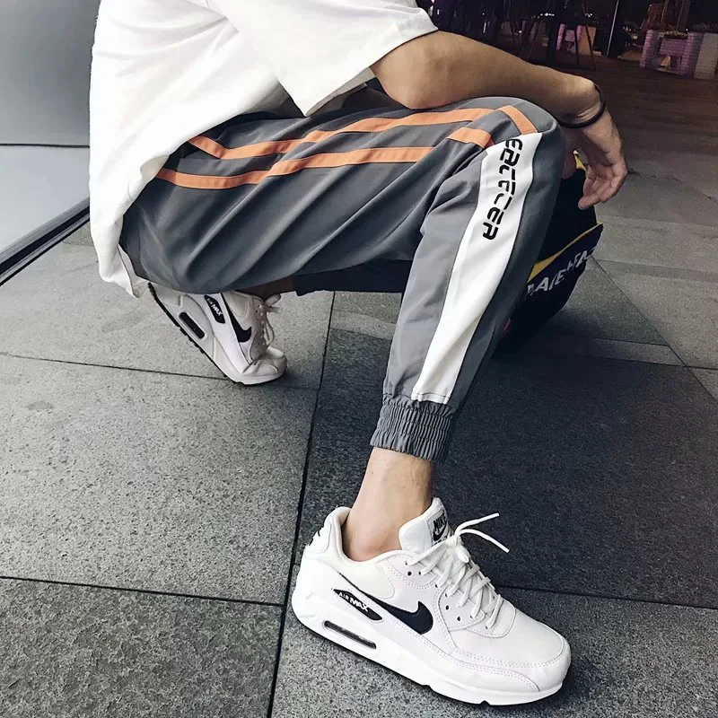 

Harajuku-Style Skinny Casual Pants Male STUDENT'S Loose-Fit Korean-style Trend Summer Capri Pants INS Sports Thinner Pants