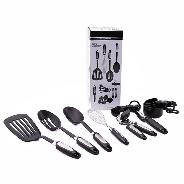 14PCS Heat Resistant Silicone Kitchenware Cooking Utensils Set Kitchen  Measuring Spoons Utensils Baking Tools With Storage Box - AliExpress