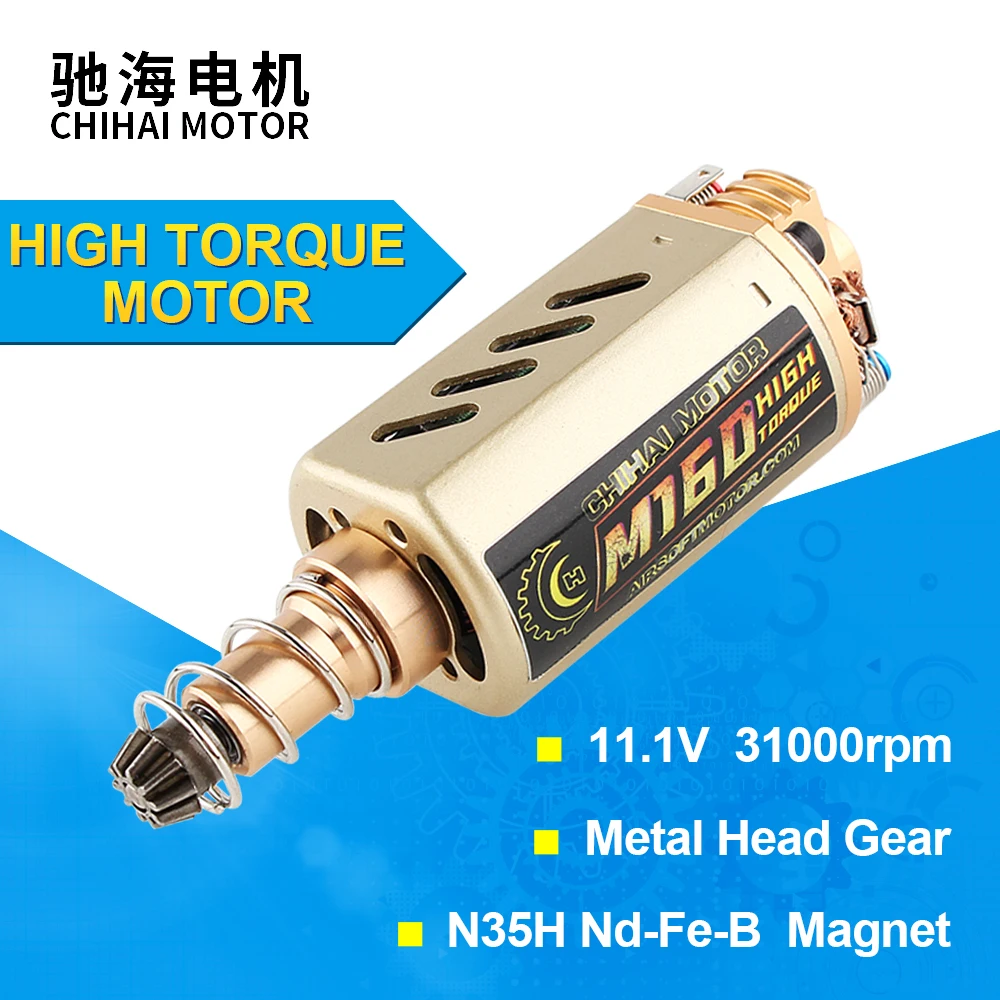 

CHF-480WA CNC 16TPA D-Type Long Axle High Torque AEG Motor For AIRSOFT Upgrade AEG MOTOR M4/M16 MP5s P90s
