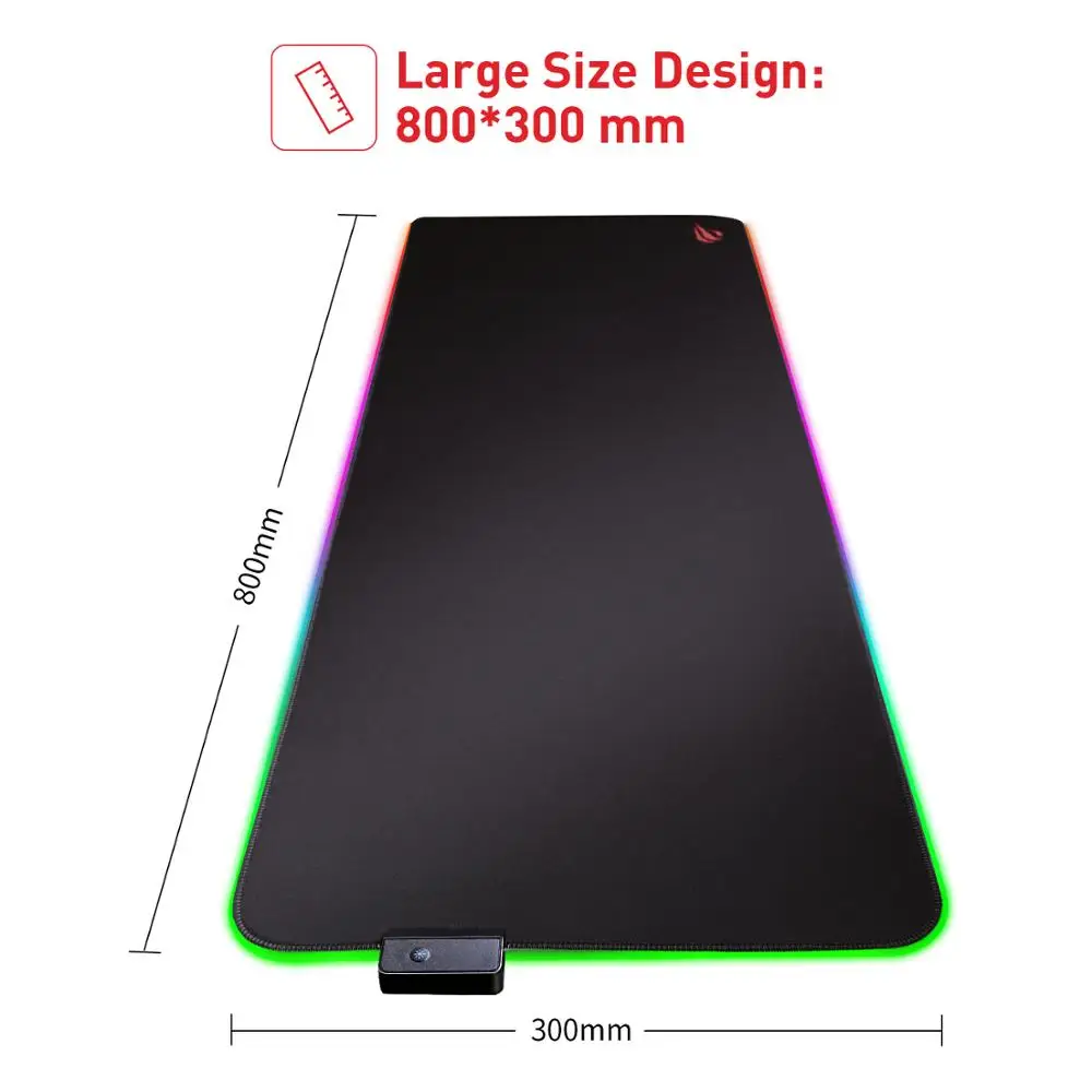 Игровой коврик для мыши HAVIT с RGB подсветкой светодиодный 14 режимов освещения