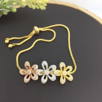 

Vanifin Fashion Jewelry Romantic Hollow Flower Adjustable Bracelet For Anniversary Banquet Daily Best Gift