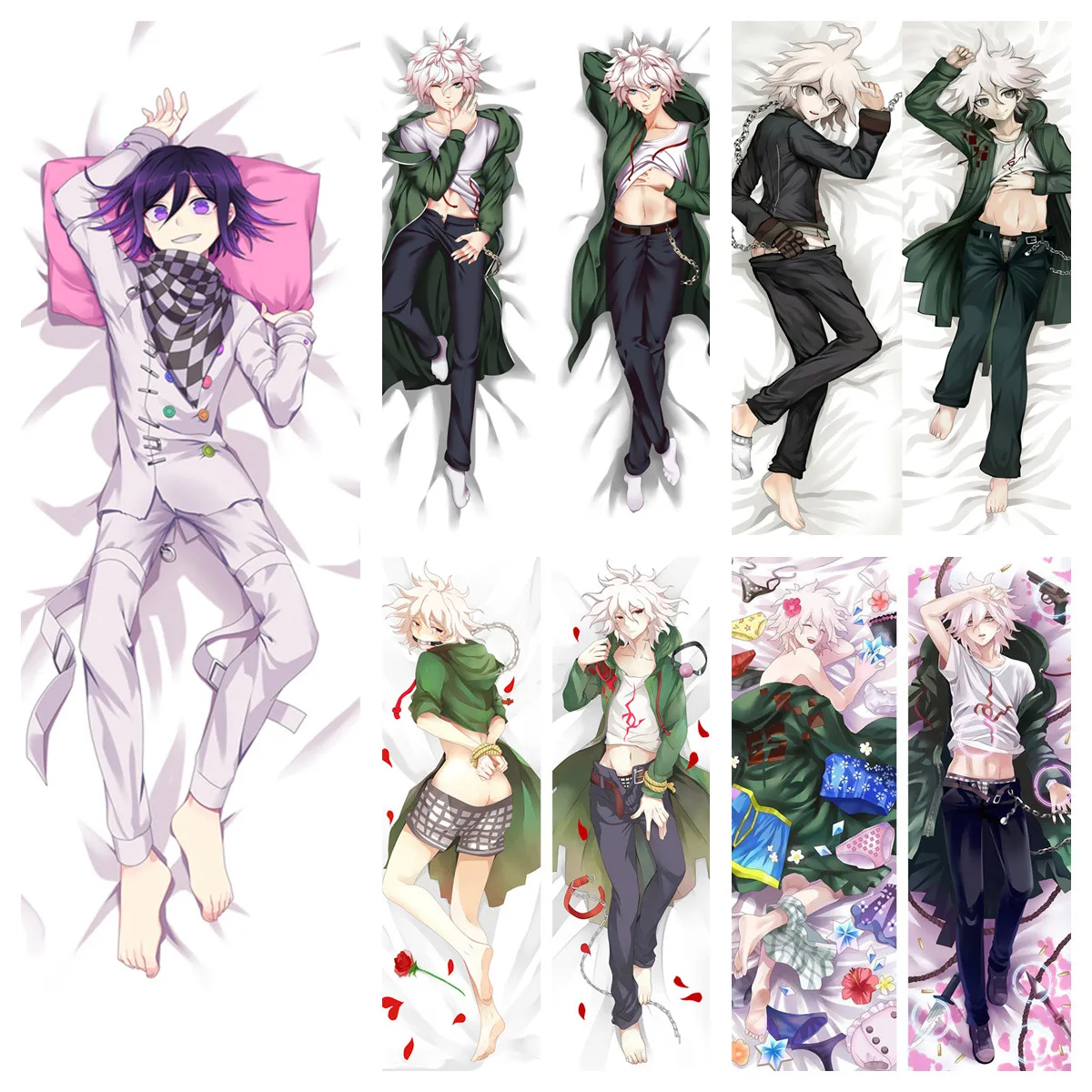 Anime Danganronpa Trigger Happy Havoc Nagito Komaeda Hugging Body