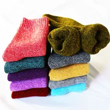 Новинка; зимние женские хлопковые толстые теплые шерстяные носки в стиле Харадзюку; качественные мягкие женские повседневные носки в стиле ретро; ; 10 пар