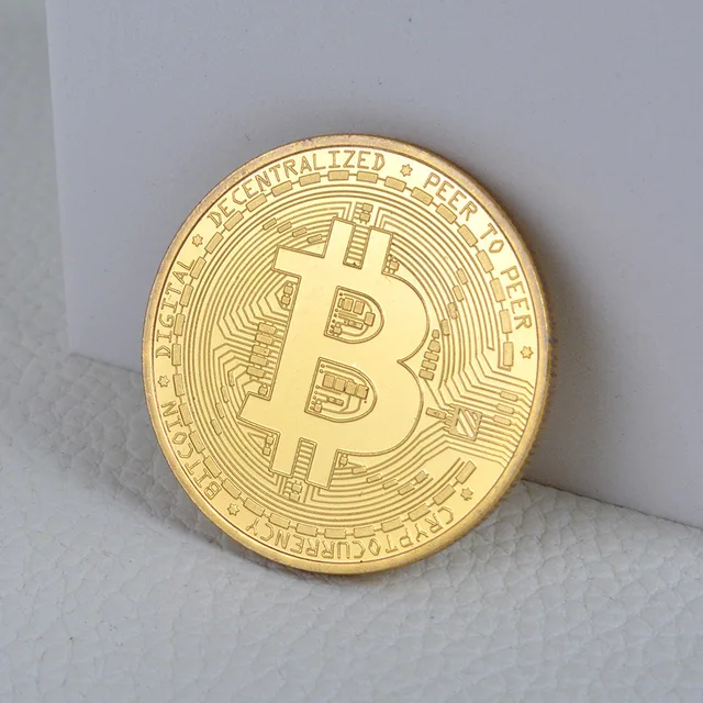 BITCoin Art Collection Gold Plated Physical Bitcoins Bitcoin BTC with Case Gift Physical Metal Antique Imitation Silver Coins style 1