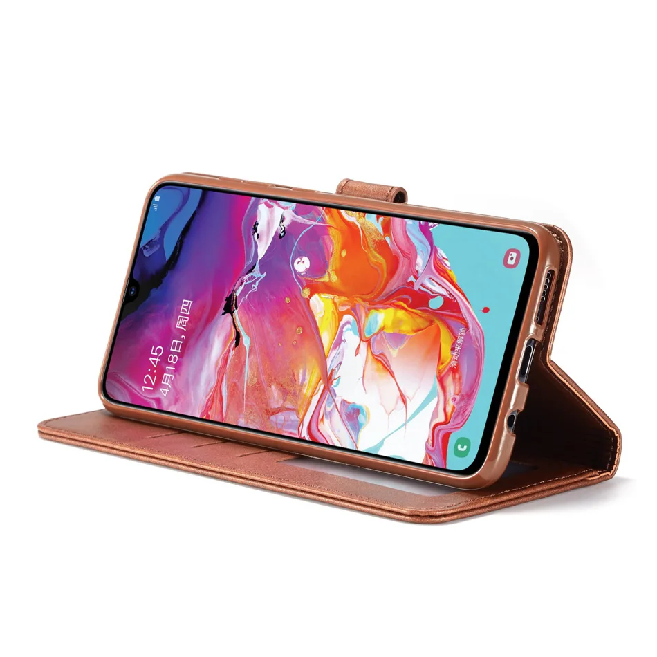 Роскошный кожаный чехол-книжка для samsung Galaxy A80 A20E A70 A50 A40 S A30 A10 Note 10 PLUS A60 A20 откидная сумка чехол s