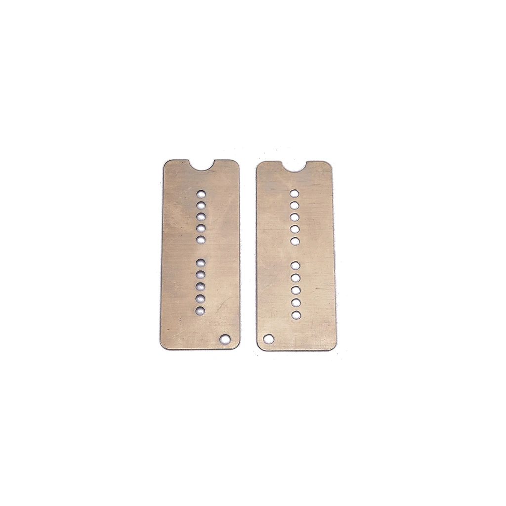 Tooyful 2 Pieces Cupronickel Neck+Bridge Pickup Baseplates for Electric Guitar P90 Soap Bar Pickup Accessory