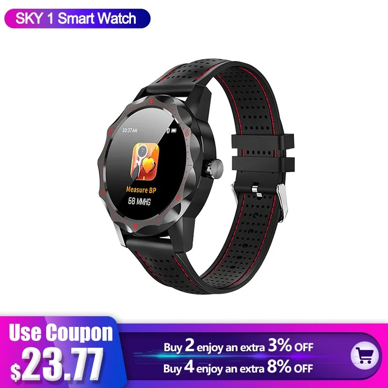 

SKY1 Smart Watch Diamond Screen Heart Rate Blood Pressure Fitness Sports Bracelet Waterproof IP68 Suitable For All Smartphones