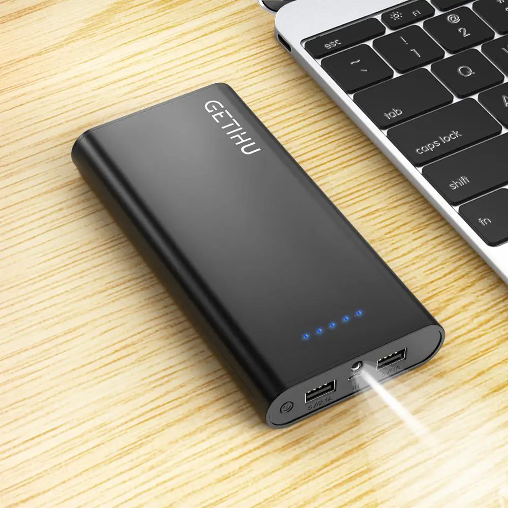 Внешний аккумулятор INIU 20000 мАч 2 4 А два USB порта портативное зарядное устройство