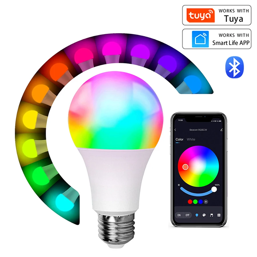 Ampoules LED RGB Couleur Changement Dimmable 10W LED Bulbs E27 RGBW avec  Télécommande Sans Fil,RGB 12 choix de couleur+Blanc Chaud 2700K :  : Luminaires et Éclairage