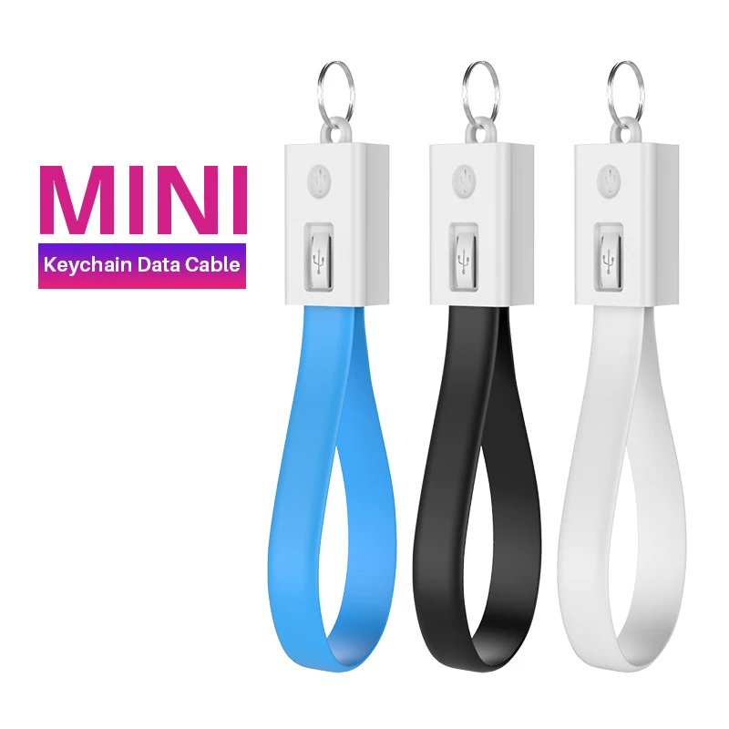Симпатичный мини USB кабель для iPhone samsung huawei Micro USB для Xiaomi type C кабель фурнитура для брелоков для ключей портативный зарядный кабель