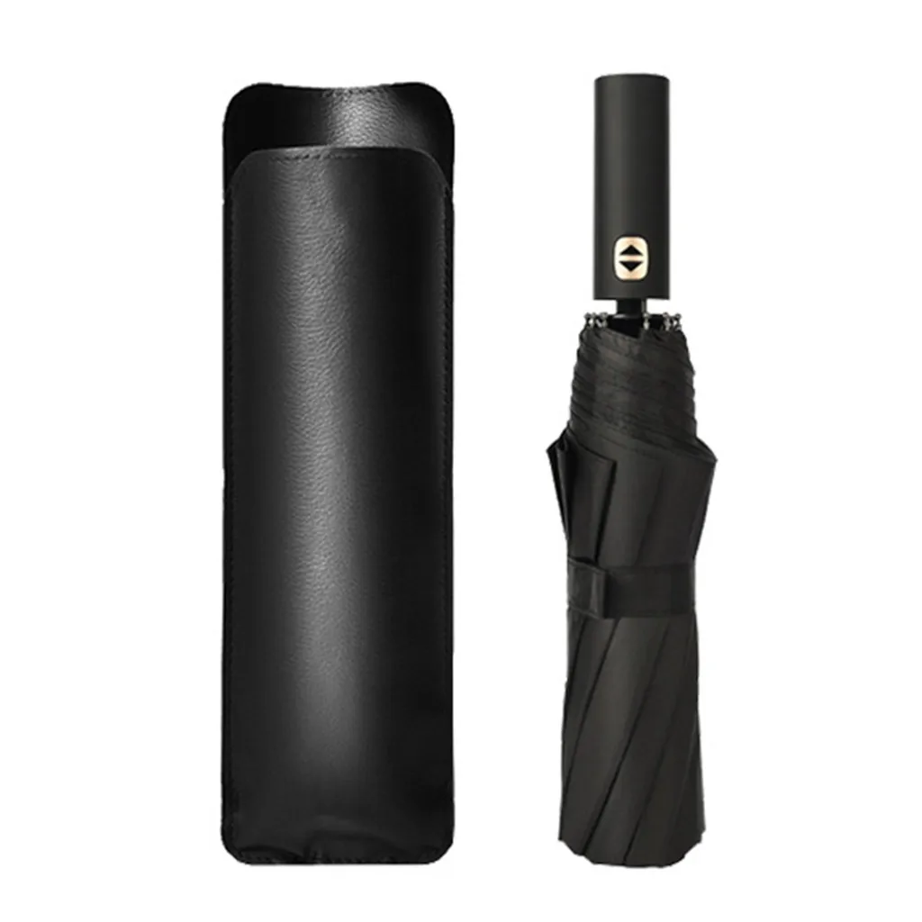 Высококачественный Ветрозащитный складной автоматический зонт от дождя для женщин, роскошные большие ветрозащитные зонты для мужчин черного цвета