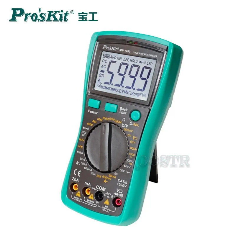 Pro'skit MT-1280 3 5/6 true RMS высокоточный автоматический цифровой дисплей анти-горение