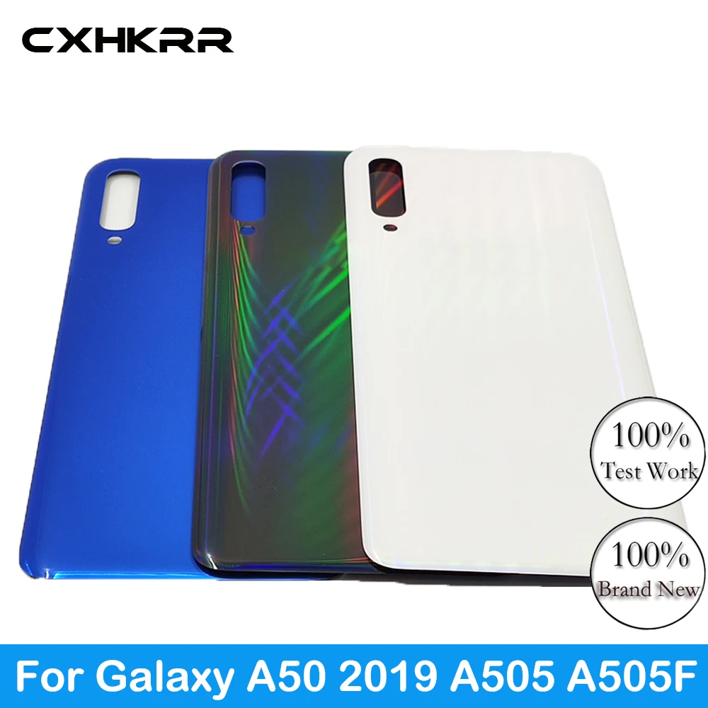 Совершенно аппарат не Привязанный к оператору сотовой связи для samsung Galaxy A50 A505 A505F A505DS задняя крышка Батарея чехол сзади Корпус замена крышки