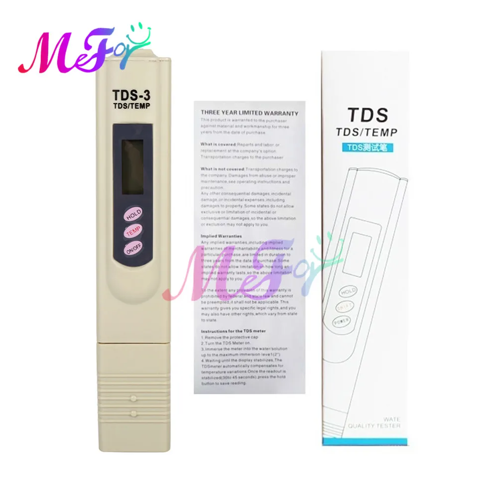 Portable Pen Digital Water Meter Filter Measuring Water Quality Purity Tester TDS Meter Thermometer For Aquarium Pool water tester,water quality detector