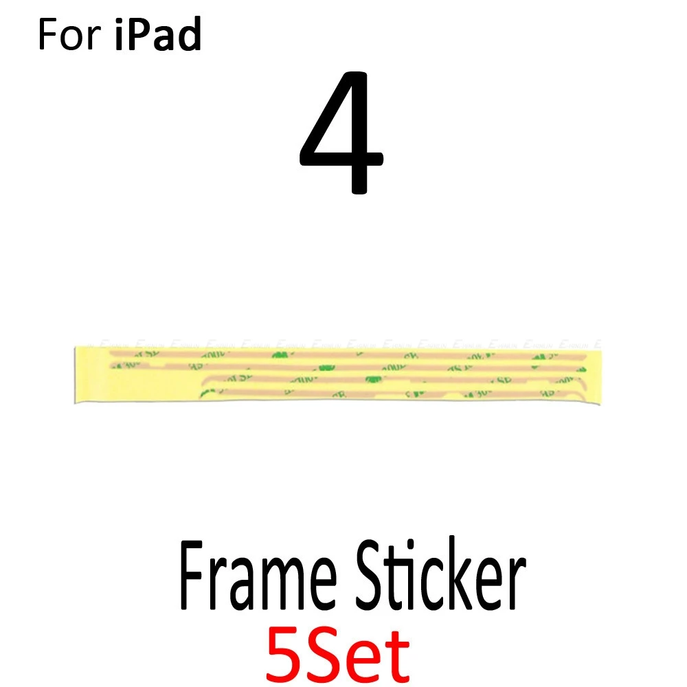 5 комплектов, новинка, пластиковая рамка со средней рамкой, 3 м, клейкая наклейка для iPad 3 4, сенсорный экран, клейкая лента для iPad Air 2 Mini 1 2 3 - Цвет: Frame For iPad 4