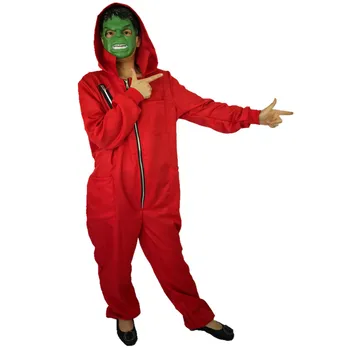 

Moive La Casa De Papel Salvador Dali Costume With Halloween Hulk Mask