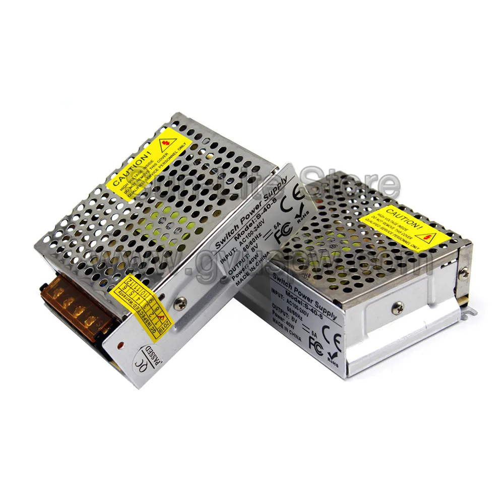 Переменный DC8V 5A 40W переключатель питания Трансформатор 110v 220v AC DC 8V источник питания s для USB освещения CCTV реклама