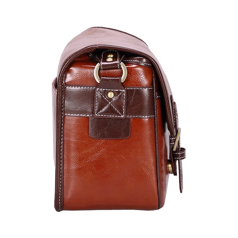 Câmera de Luxo à Moda Couro do Plutônio Ombro à Prova Mensageiro para Canon Foto Moda Retro Case Bolsa Dslr Nikon Sony l - Image 4