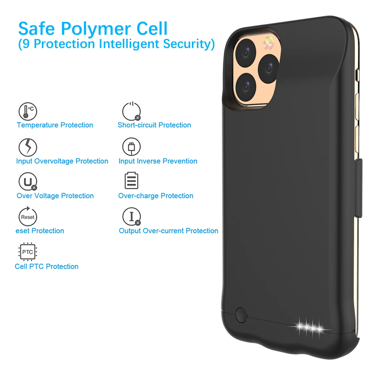 Для iphone 11 Pro Max 6,5 зарядное устройство чехол 6200 мАч Внешняя резервная Зарядка power Bank Защитная крышка для iphone 11pro Max