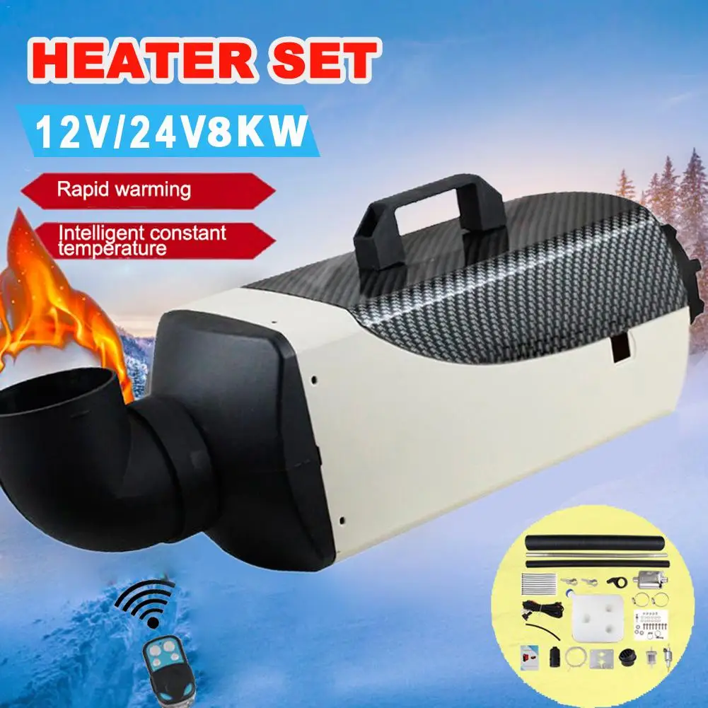 

8KW 12V/24V Car Heater 1KW-8KW Adjustable Air Diesels Heater for RV Motorhome Trailer Car Truck Battery Vehicles Boats Heater