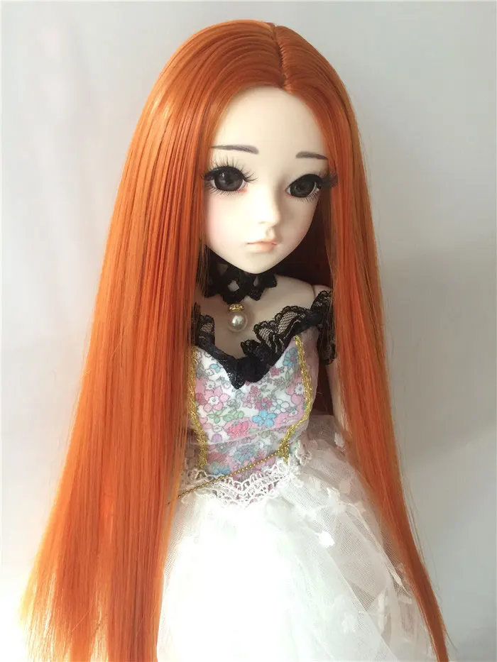 8 only wig 1/3 1/4 1/6 1/8 bjd sd кукла длинные прямые волосы высокотемпературные волосы синие куклы парик мульти-цветная кукла аксессуары - Цвет: 8 only wig
