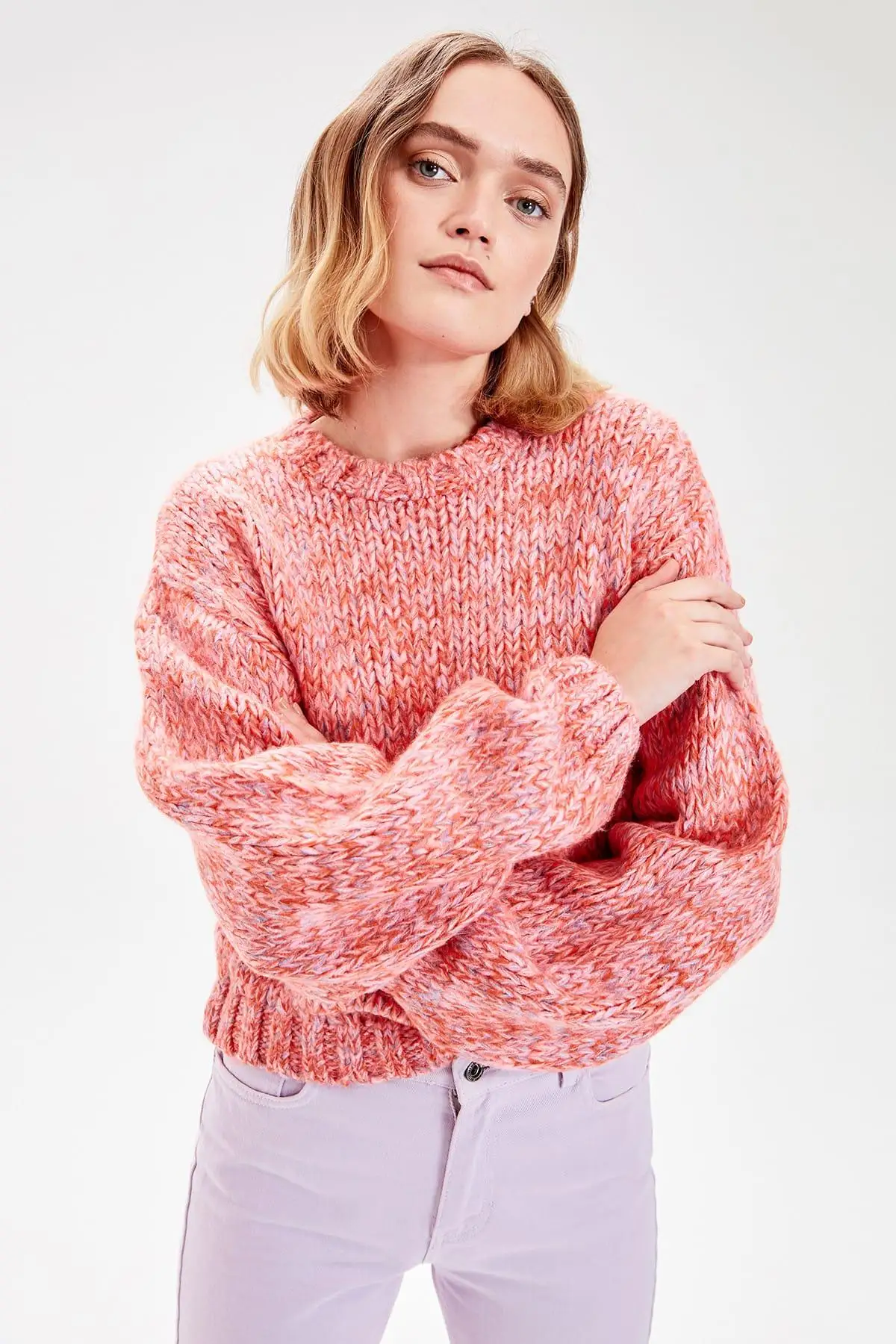 

Trendyol Pink Multicolour Sweater Sweater TWOAW20KZ0379
