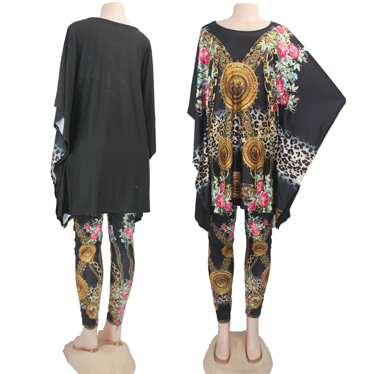 Африканский Дашики модный костюм(топ и брюки) супер эластичные вечерние Большие размеры для леди BFTZ04